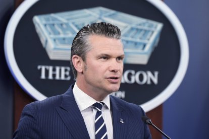 Defense Secretary Pete Hegseth speaks during a news conference at the Pentagon in Washington, Sunday, June 22, 2025, after the U.S. military struck three sites in Iran, directly joining Israel's effort to destroy the country's nuclear program. (AP Photo/Alex Brandon)