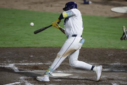 Junior Caminero, de los Rays de Tampa Bay. Imagen de archivo