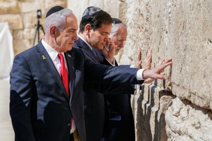 El primer ministro de Israel Benjamin Netanyahu y Marco Rubio