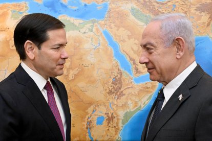 Marco Rubio with Benjamin Netanyahu in Jerusalem