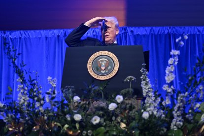 Trump en la cena del American Cornerstone Institute/ Alex Wroblewski