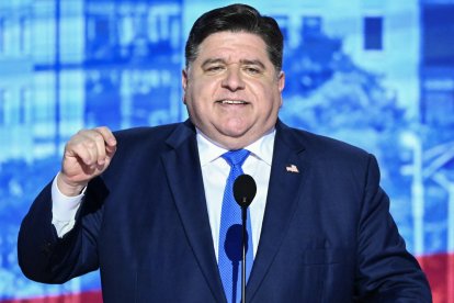 Illinois Governor JB Pritzker speaks on the second day of the Democratic National Convention (DNC) at the United Center in Chicago, Illinois, on August 20, 2024. Vice President Kamala Harris will formally accept the partys nomination for president at the DNC which runs from August 19-22 in Chicago. (Photo by Mandel NGAN / AFP)