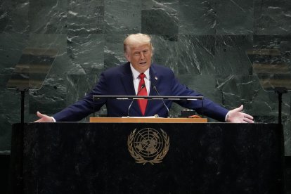 Trump habla en la Asamblea de la ONU en NY.