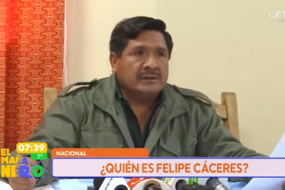 Captura de pantalla de un reportaje sobre  FELIPE CÁCERES de Red Uno De Bolivia