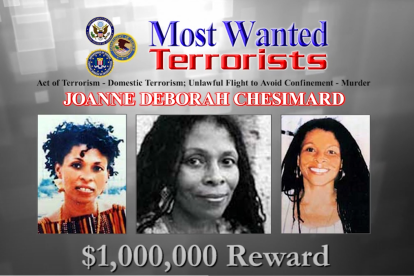 Cartel de fugitiva de la justicia de Joanne Chesimard