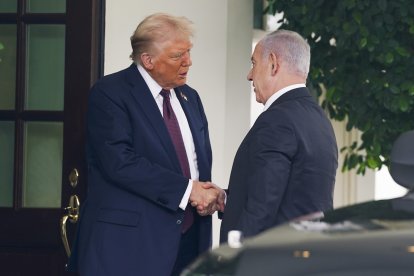 El presidente Donald Trump recibe al primer ministro israelí Benjamin Netanyahu