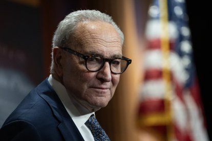 Chuck Schumer, líder de la minoría del Senado, en el Congreso