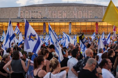 Manifestantes piden la liberación de rehenes israelíes
