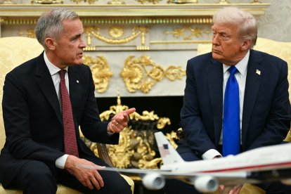 Donald Trump y Mark Carney en el Salón Oval