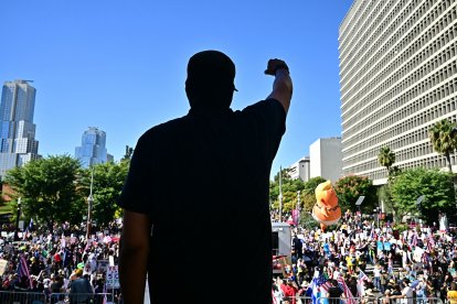 Manifestantes en Los Ángeles, California