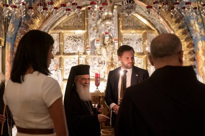 JD Vance visitó la Iglesia del Santo Sepulcro