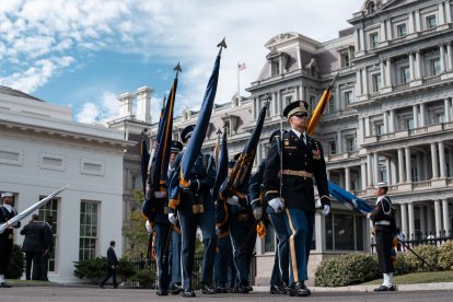 Militares marchando en Washington DC