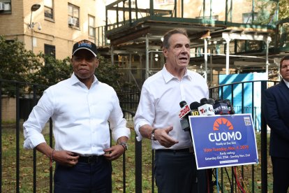 Cuomo en un acto de campaña/ Timothy A. Clary