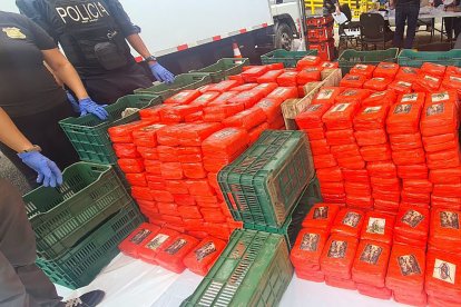 Alijo de droga incautado durante el operativo contra el Cártel del Caribe Sur