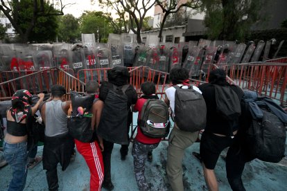 Pro-Palestinian demonstrations in front of the Israeli embassy in Mexico