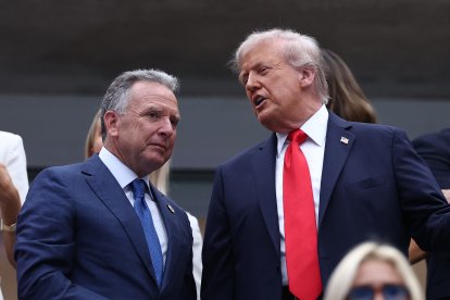 Witkoff conversa con Trump en el US Open/ Charly Triballeau