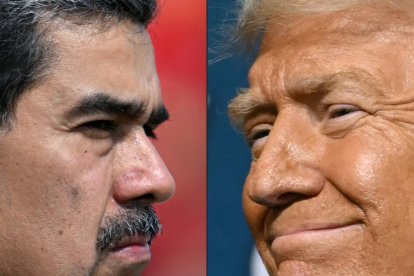 Una imagen de archivo donde se muestra al dictador Nicolás Maduro y a Donald Trump