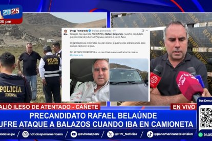 Imágenes de Rafael Belaúnde tras el atentado