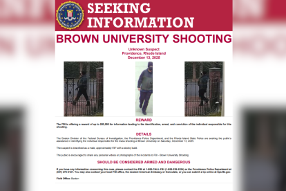 Recompensa del FBI por el tirador de Brown