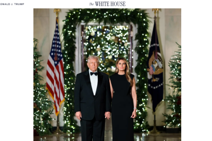 Tarjeta de Navidad del presidente y la primera dama