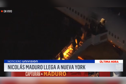 Una imagen de la llegada de Nicolás Maduro a Nueva York