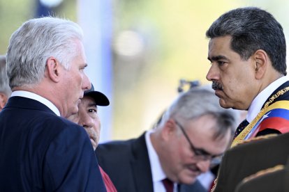 El exdictador venezolano Nicolás Maduro y el dictador cubano Miguel Díaz-Canel