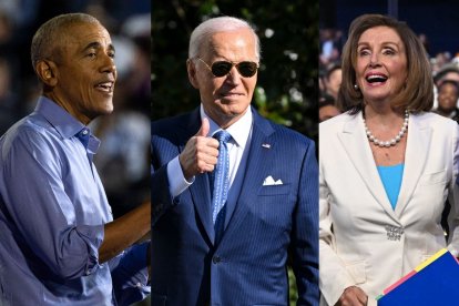 Obama, Biden y Pelosi/ Christian Monterrosa, Roberto Schmidt, Andrew Caballero- Reynolds