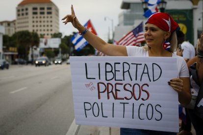 Protesta en Miami contra el régimen cubano (Archivo)