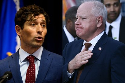 Jacob Frey y Tim Walz/ Stephen Maturen, Brendan Smialowski