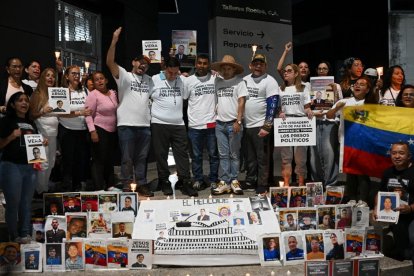 Manifestación exigiendo la liberación de presos políticos
