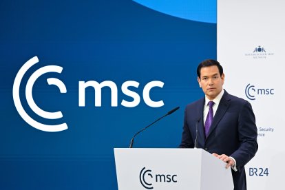 El secretario de Estado estadounidense, Marco Rubio, interviene en la Conferencia de Seguridad de Múnich