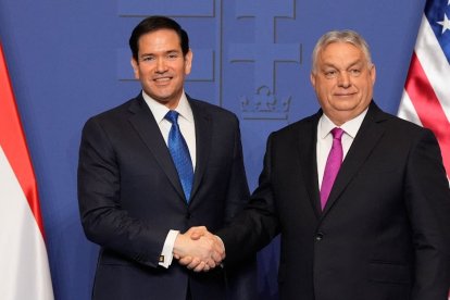 Viktor Orban con Marco Rubio