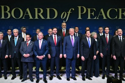 El presidente Donald Trump en la inauguración de la 'Junta de Paz'