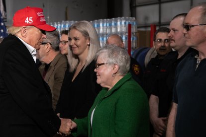 Donald Trump en East Palestine/ Rebecca Droke