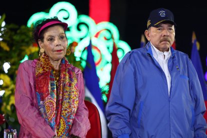 Los dictadores de Venezuela Daniel Ortega y Rosario Murillo