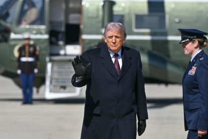 Donald Trump arribando a Texas/ Mandel Ngan