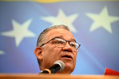 Venezuela's former presidential candidate and recently released political prisoner Enrique Marquez speaks during a press conference in Caracas on February 27, 2026. Venezuelan former presidential candidate Enrique Marquez, recently released from prison, appeared on February 24 in the gallery for honored guests at the US Congress, invited by President Donald Trump as he delivered his State of the Union address. Marquez was among the opposition figures who did not recognize Nicolas Maduros electoral victory in July 2024, a result also rejected by Washington and the European Union. He was detained in January 2025 and remained in prison until early January of this year. (Photo by Juan BARRETO / AFP)
