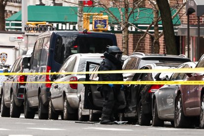 Operativo policial fuera de la residencia de Zohran Mamdani/ Charly Triballeau