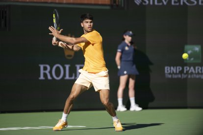 Carlos Alcaraz, frente a Casper Ruud en el ATP Masters 1000 de Indian Wells 2026