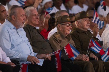 La cúpula del régimen cubano durante un acto político (Archivo)