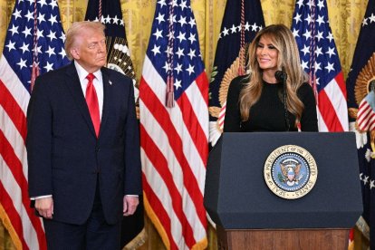 El presidente Donald Trump y la primera dama Melania Trump