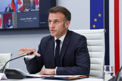 Emmanuel Macron durante el G7/ Gonzalo Fuentes