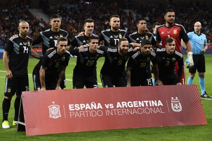 El combinado nacional de Argentina, en un juego frente a España en 2018. Imagen de archivo
