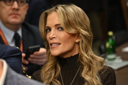 US political commentator Megyn Kelly looks on before the start of the Senate Armed Services Committee confirmation hearing for Pete Hegseth, US President-elect Donald Trump's nominee for Defense Secretary, on Capitol Hill on January 14, 2025 in Washington, DC. (Photo by SAUL LOEB / AFP)