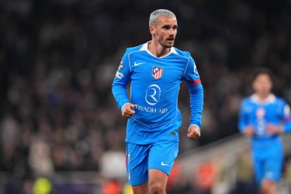 Antoine Griezmann, durante un juego con el Atlético de Madrid. Marzo de 2026