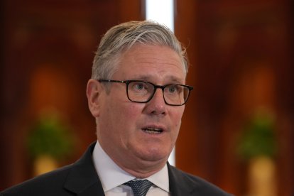 El primer ministro del Reino Unido, Keir Starmer, durante una comparecencia