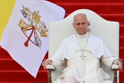 El Papa León XIV durante su viaje pastoral a África