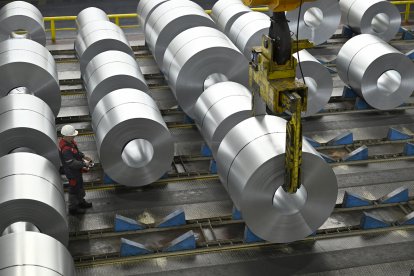 Industria metalúrgica en Alemania. Imagen de archivo