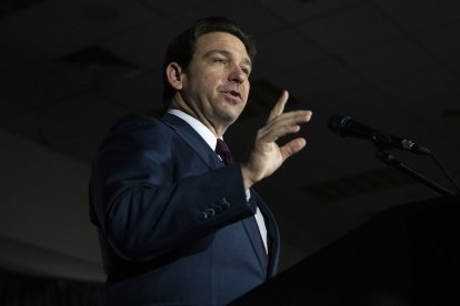 Ron DeSantis en Iowa/ Christian Monterrosa