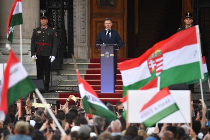 Peter Magyar en Budapest/ Ferenc Isza